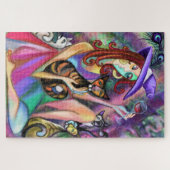 Puzzle Femme et chats (Horizontal)