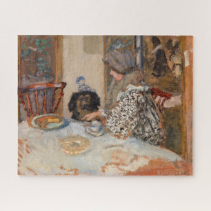 Puzzle Femme et chien à table Paul Bonnard