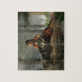 Puzzle Femme et loup amérindiens (Vertical)