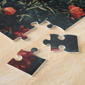 Puzzle Femme et pivoines Vintage (Côté)