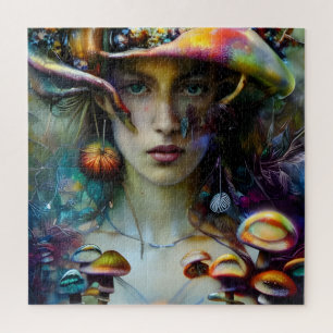 Puzzle Femme Fantastique aux Champignons
