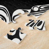 Puzzle Femme gitane tatouée en noir et blanc (Côté)