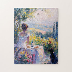 Puzzle Femme impressionniste ayant un pique-nique
