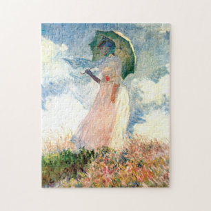 Puzzle Femme Monet avec un parasol face à gauche