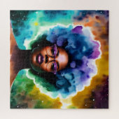 Puzzle Femme Noire Avec Cheveux Afro Dans Les Lunettes Ga (Horizontal)