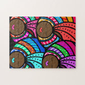 Puzzle Femme noire, Turbines colorées (Horizontal)