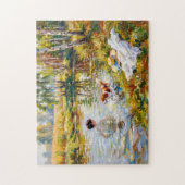 Puzzle Femme se baignant dans un étang avec Cavalier Span (Vertical)