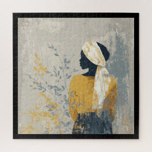 Puzzle Femme sereine et tout le feuillage doré