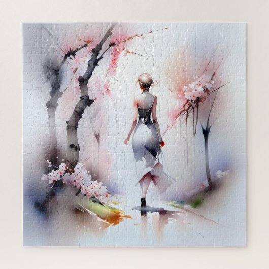 Puzzle Femme solitaire marchant (Vertical)