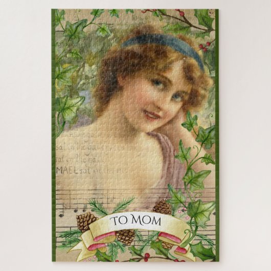 Puzzle Femme victorienne en détresse dans le jardin (Vertical)