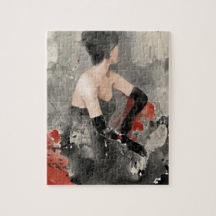 Puzzle Femme vintage sauvage d'aquarelle d'Apple  