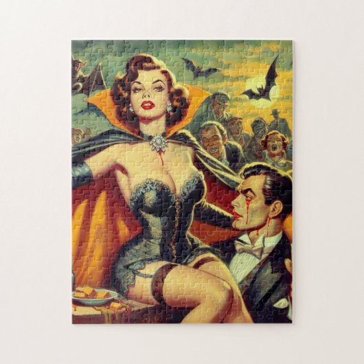 Puzzle Femme vintage Vampire (Vertical)