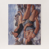 Puzzle Femmes bronzage sur la plage (par Serebriakova) (Vertical)