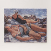 Puzzle Femmes bronzage sur la plage (par Serebriakova) (Horizontal)