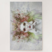 Puzzle Femmes d'aquarelle avec le papillon (Vertical)