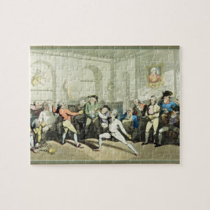 Puzzle Fencing Academy de M.H Angelo, gravée par Charles