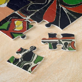 Puzzle Fenêtre Abstraite avec vin (Côté)