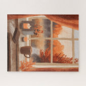 Puzzle Fenêtre automne confortable (Horizontal)