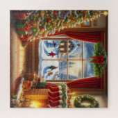 Puzzle Fenêtre de Noël cosy (Horizontal)