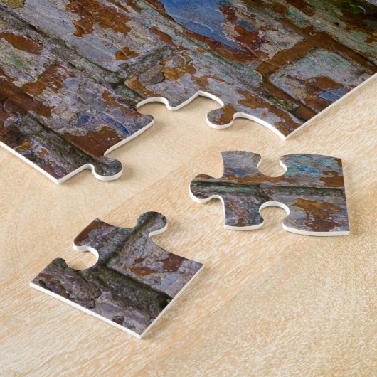Puzzle Fenêtre Rustique Maison en bois de brique ancienne (Côté)