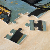 Puzzle Fenêtre verte, Chat noir (Côté)