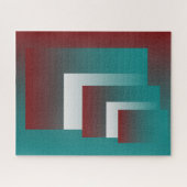 Puzzle Fenêtres en blanc bordeaux turquoise (Horizontal)