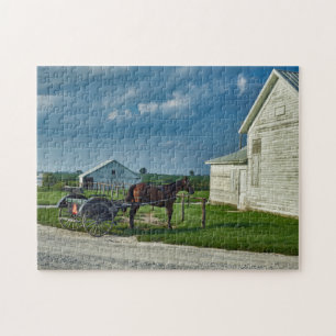 Puzzle Ferme Amish - Si paisible !Puzzle