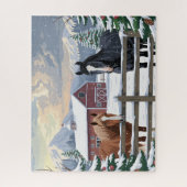Puzzle Ferme de chevaux d'hiver (Vertical)