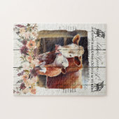 Puzzle Ferme Floral Hereford Cows (Horizontal)