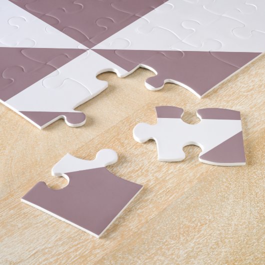 Puzzle Ferme moderne Rustique Dusty Mauve Bloc de surface (Côté)