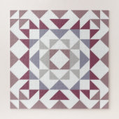 Puzzle Ferme moderne Rustique Dusty Mauve Bloc de surface (Horizontal)