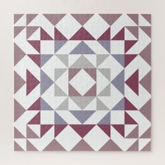 Puzzle Ferme moderne Rustique Dusty Mauve Bloc de surface (Vertical)