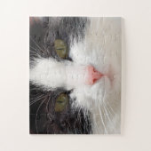 Puzzle Fermer le visage du chat, facile (Vertical)