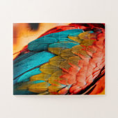 Puzzle Fermer Plumes d'oiseaux perroquets (Horizontal)