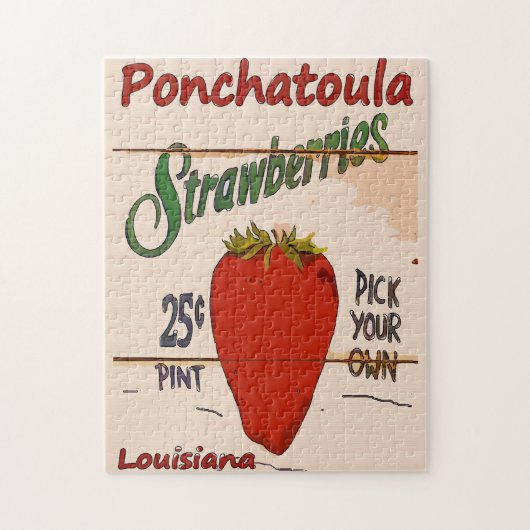 Puzzle Fermes de fraises Pontchartrain, (Vertical)