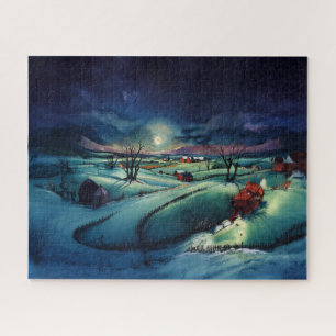 Puzzle Fermes d'hiver Lune
