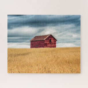 Puzzle Fermes   Vielle grange rouge