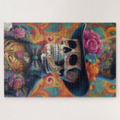 Puzzle Festif Calaveras Hommage : Splendeur crâne de sucr (Horizontal)