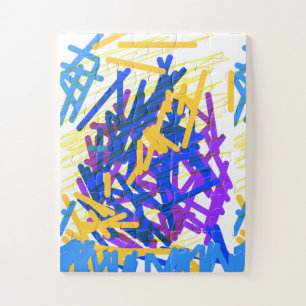 Puzzle Festif de peinture abstraite moderne éclaboussure
