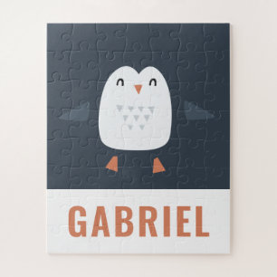Puzzle festif drôle petit pingouin personnalisé enfants