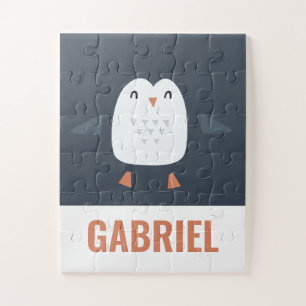 Puzzle festif drôle petit pingouin personnalisé enfants