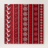 Puzzle Festif Fête de la neige et conception de rennes (Horizontal)