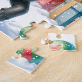 Puzzle Festif Labrador Retriever Chien de Noël (Côté)