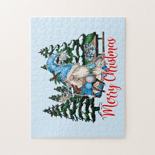 Puzzle Festif Noël Gnome (Vertical)