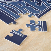 Puzzle Festival Dream Vintage Retro Marine-White Graphic (Côté)