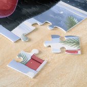 Puzzle Festive Labrador Retriever Chien Noël de Noël (Côté)