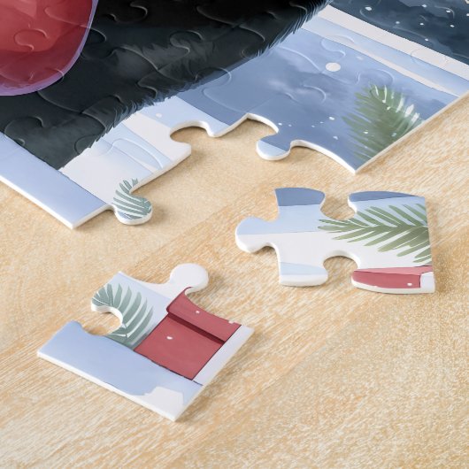 Puzzle Festive Labrador Retriever Chien Noël de Noël (Côté)