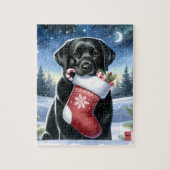 Puzzle Festive Labrador Retriever Chien Noël de Noël (Vertical)