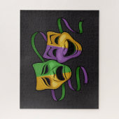 Puzzle Festive Mardi Gras Happy And Sad Theater Masks (Vertical)
