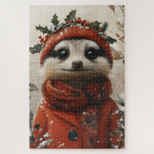Puzzle Festive Meerkat en Wonderland hivernal